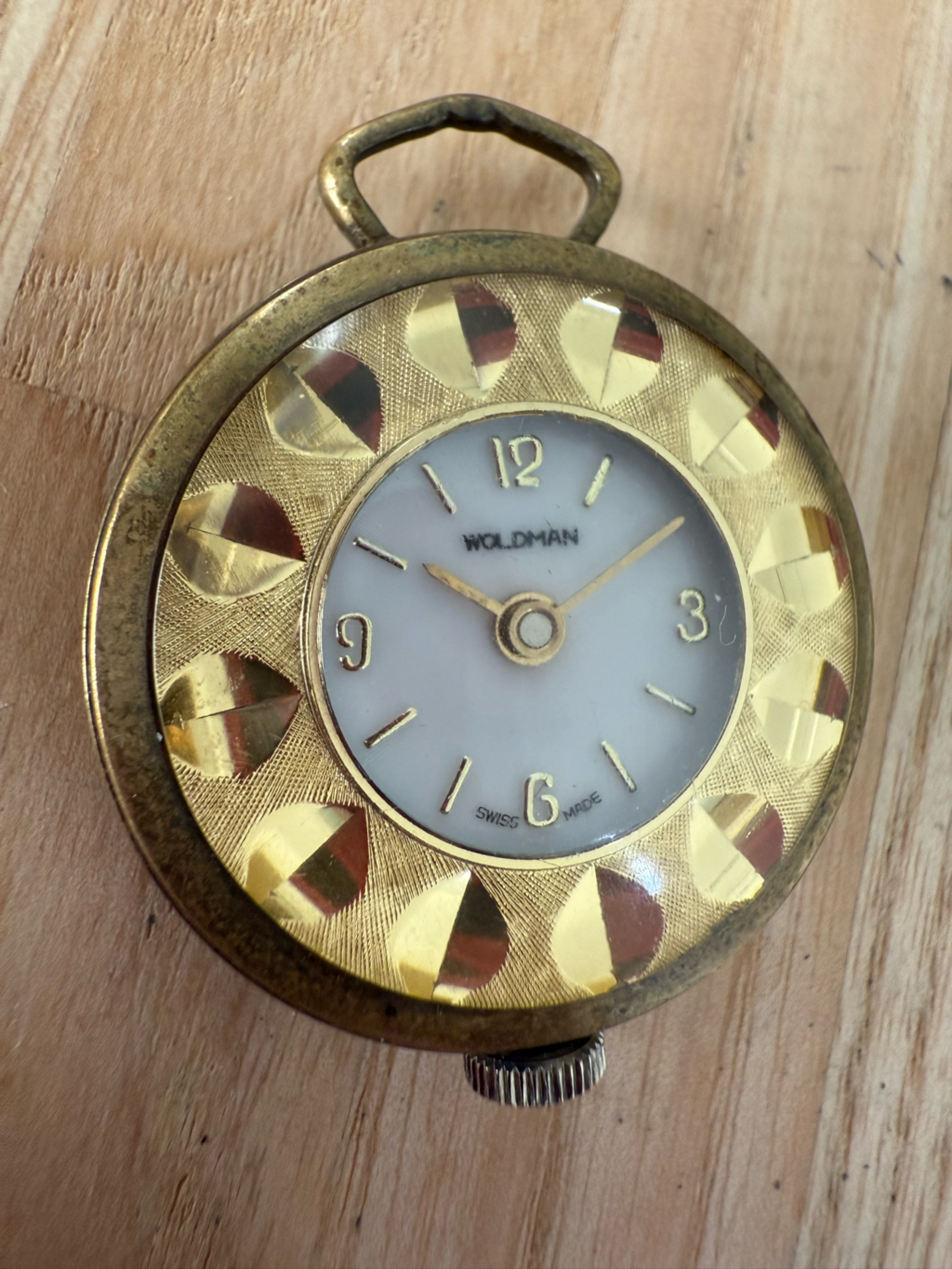 Vintage Woldman Ladies Mechanical Winding Watch Pendant Pocket Watch